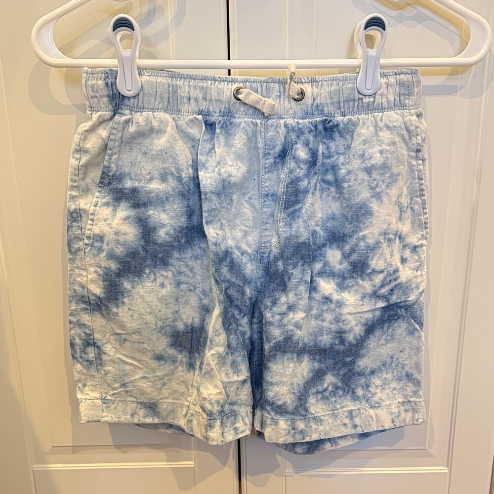 Crewcuts Blue and White Tie-Dye Boys Cotton Shorts